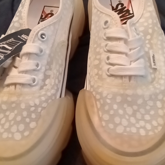 #53❤️ Vans Womens UA Authentic Mesh DX Modular (Dots) White Shoes - Picture 9 of 16